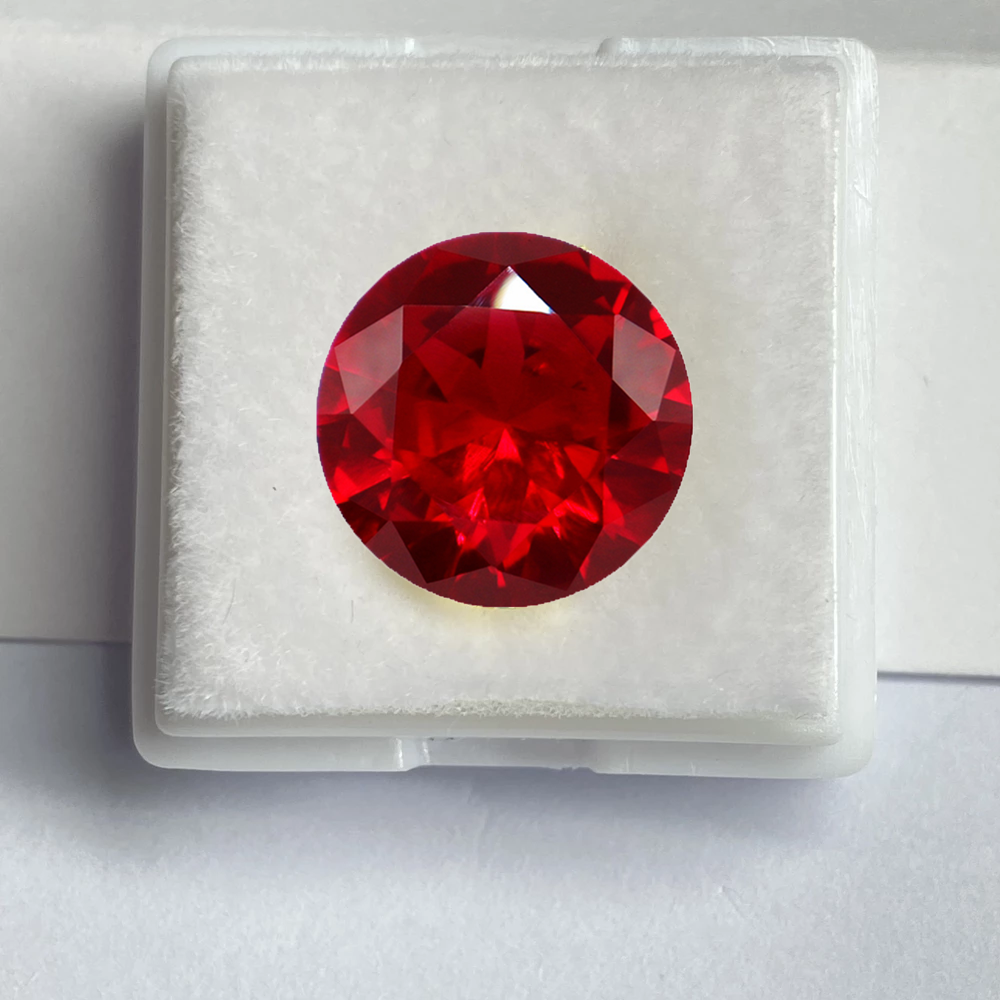 Vs Smartwatch - Large Red Ruby Round Cut VVS
