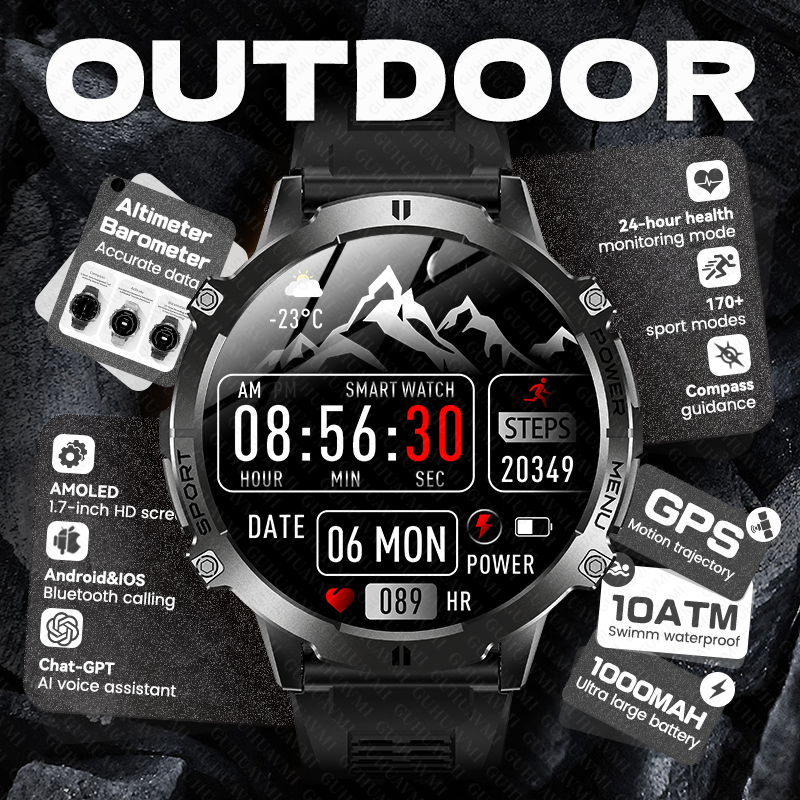 Smartwatch Timex Watches For Men - 2026 New Men Outdoor GPS Smart