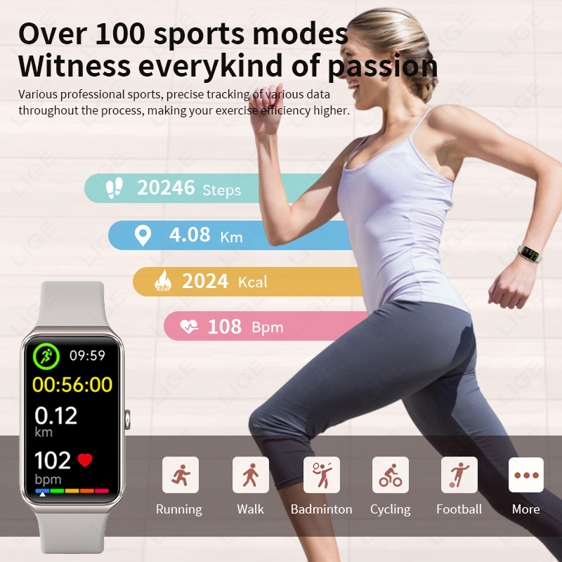 LIGE Fashion Smart Watch Coupl - Smartwatch Latest Watches For Women บทวิจารณ์และราคา