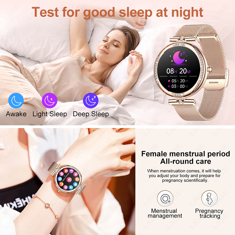LIGE Fashion Woman Smartwatch  - Smartwatch Latest Watches For Women บทวิจารณ์และราคา