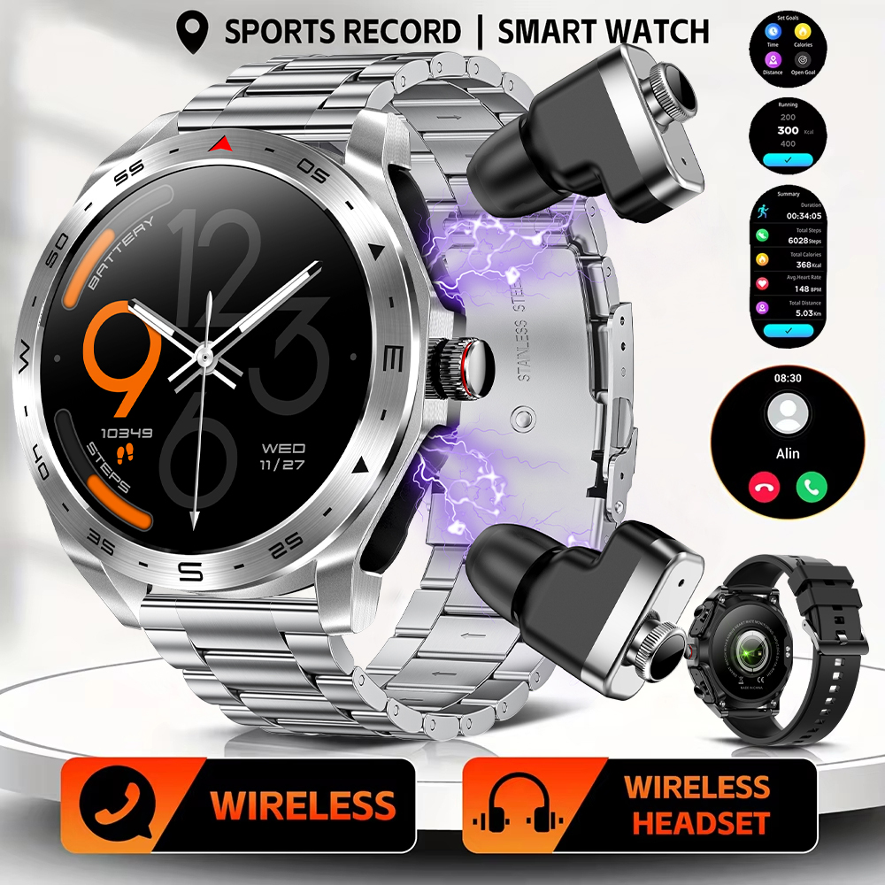 LIGE TWS Earbuds Bluetooth Hea - Smartwatch Noise Watches For Men บทวิจารณ์และราคา