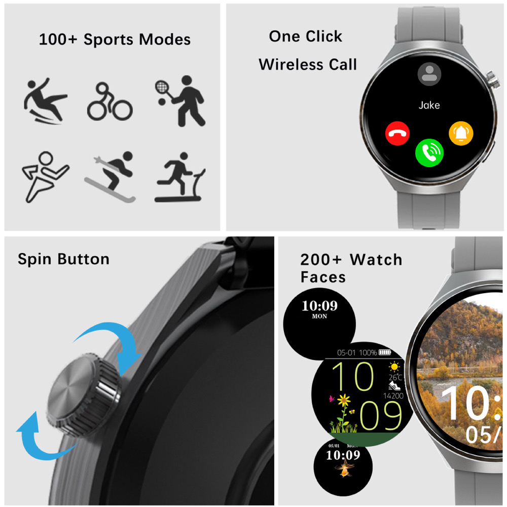 One Click Wireless Call Smartw - Smartwatch Digital Watches For Women บทวิจารณ์และราคา