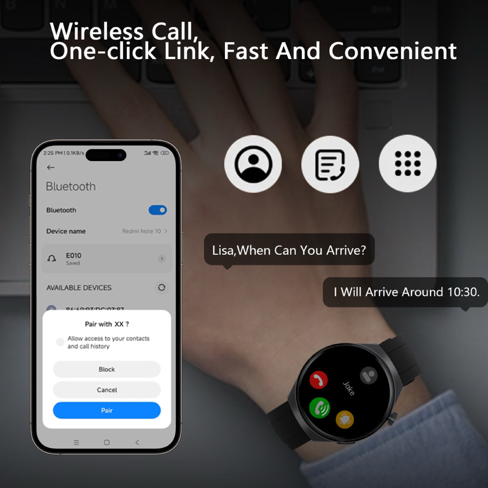 One Click Wireless Call Smartw - Smartwatch Digital Watches For Women บทวิจารณ์และราคา