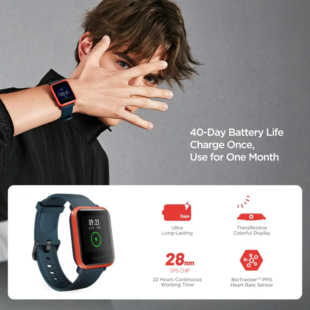 Original Amazfit Bip S Smartwa - Smartwatch Refurbished Watches บทวิจารณ์และราคา