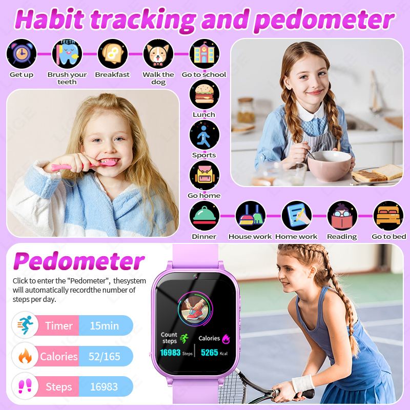 LIGE Kid Digital Smart Watch S - Smartwatch Digital Watches For Girls บทวิจารณ์และราคา