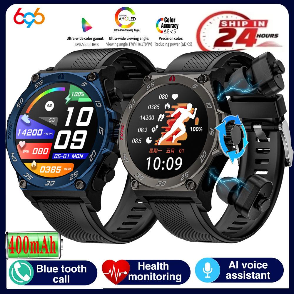 Clock 2 In 1 TWS Noise Reducti - Smartwatch Noise Watches For Men บทวิจารณ์และราคา
