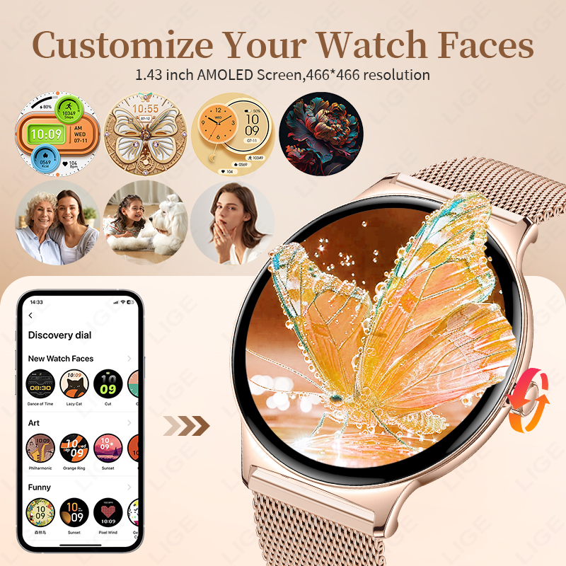 LIGE 2026 Ultra-thin Smart Wat - Smartwatch Latest Watches For Women บทวิจารณ์และราคา