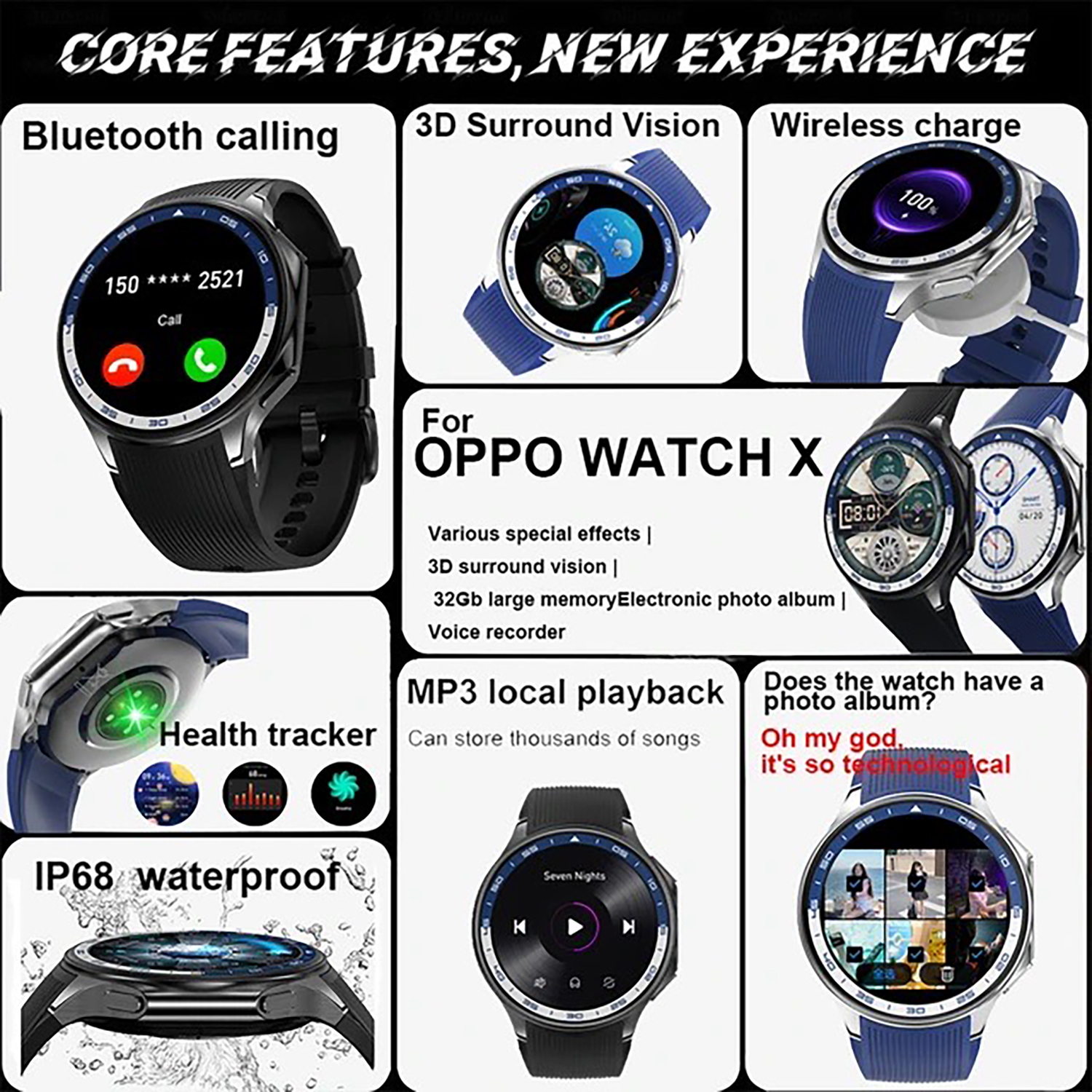 New Smart Watch DT Watch X 32G - Smartwatch Timex Watches For Men บทวิจารณ์และราคา