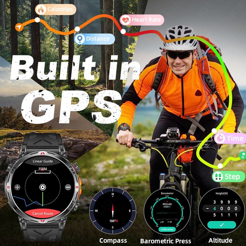 LIGE GPS Smart Watch 1.39