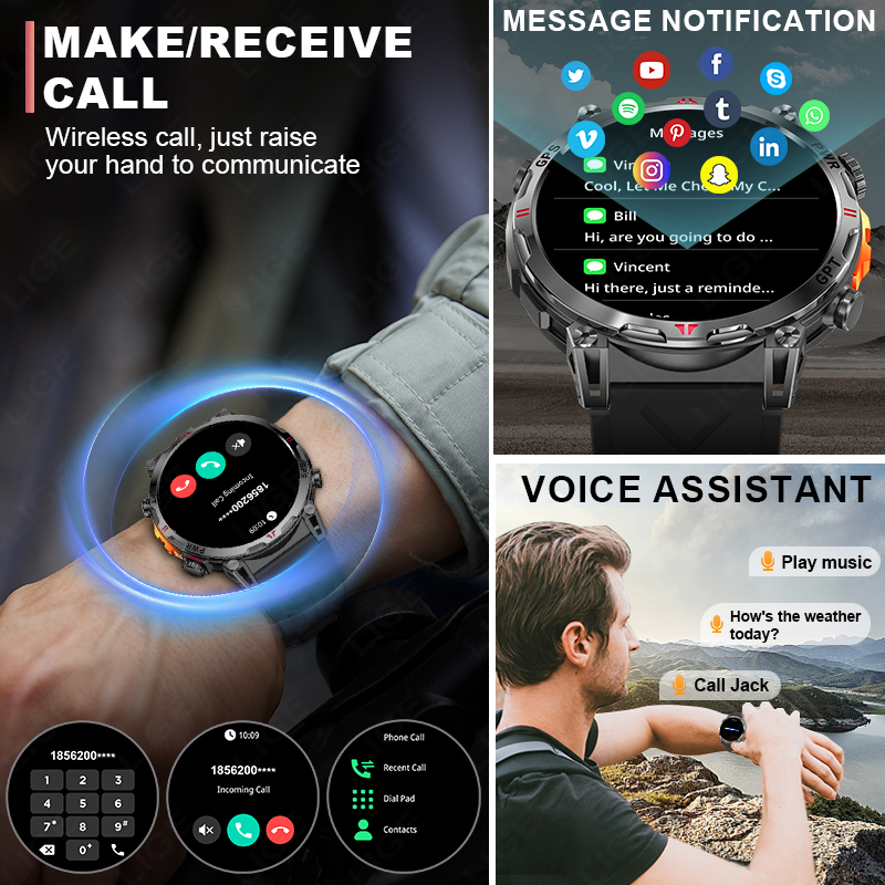 LIGE GPS Smart Watch 1.39