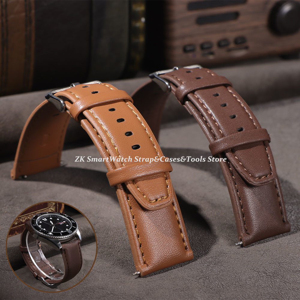 Leather Watch Band 22mm for Om - Smartwatch Vintage Watches For Women บทวิจารณ์และราคา