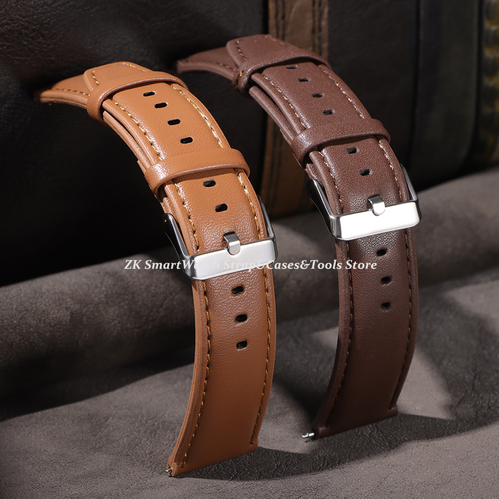 Leather Watch Band 22mm for Om - Smartwatch Vintage Watches For Women บทวิจารณ์และราคา