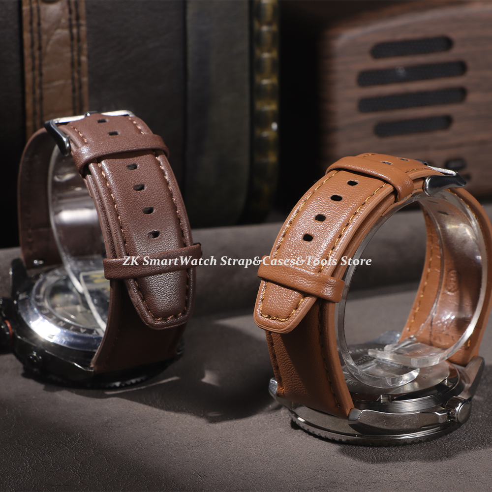 Leather Watch Band 22mm for Om - Smartwatch Vintage Watches For Women บทวิจารณ์และราคา