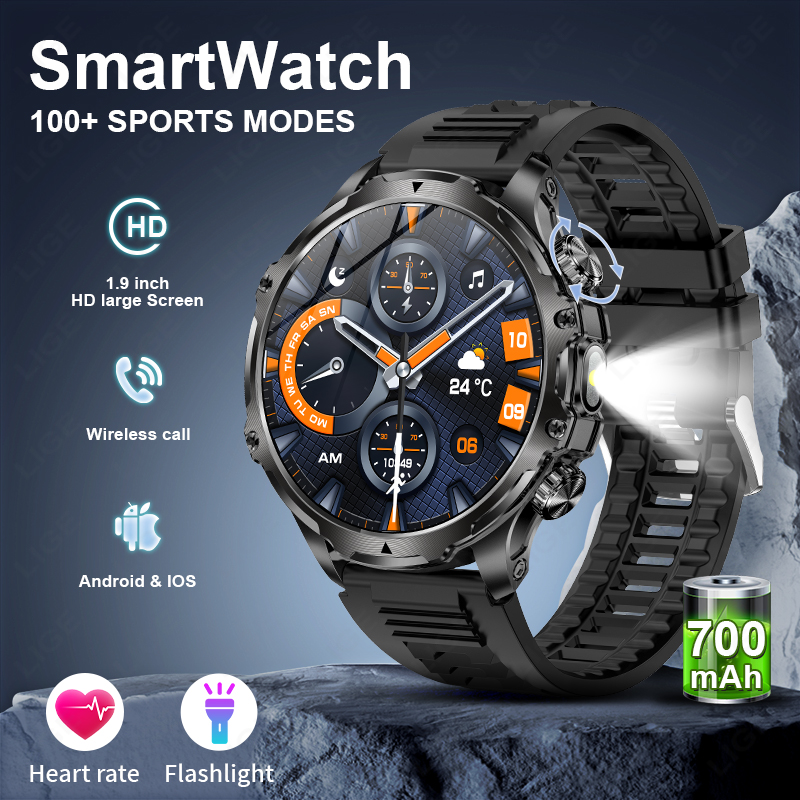 LIGE Smartwatch Military Men 1 - Smartwatch Timex Watches For Men บทวิจารณ์และราคา