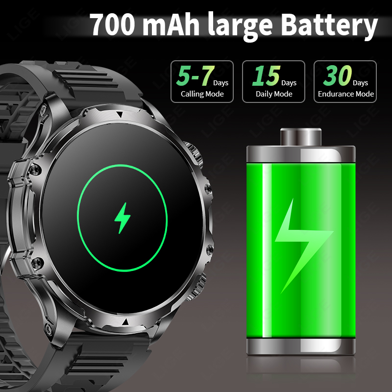 LIGE Smartwatch Military Men 1 - Smartwatch Timex Watches For Men บทวิจารณ์และราคา