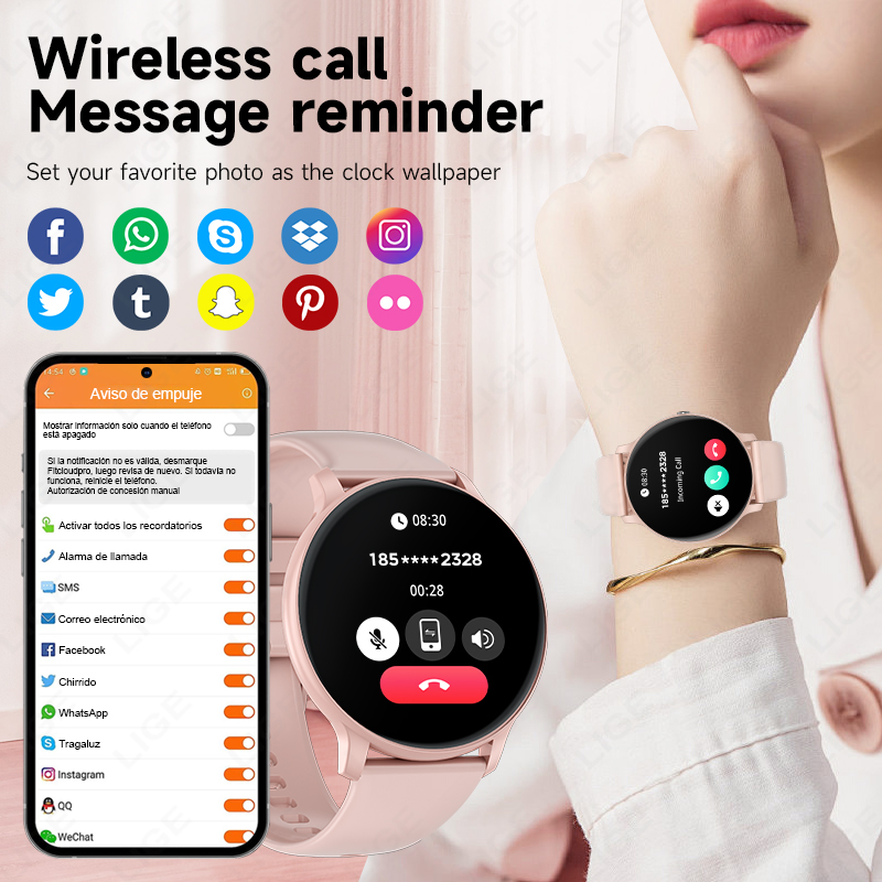 LIGE Bluetooth Call Smart Watc - Smartwatch Latest Watches For Women บทวิจารณ์และราคา