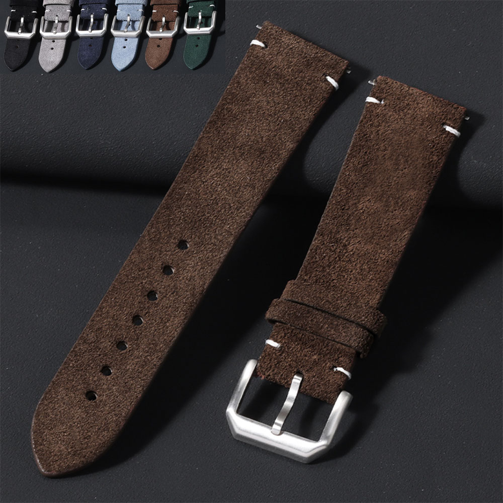 20mm 22mm Soft Suede Leather W - Smartwatch Vintage Watches For Women บทวิจารณ์และราคา