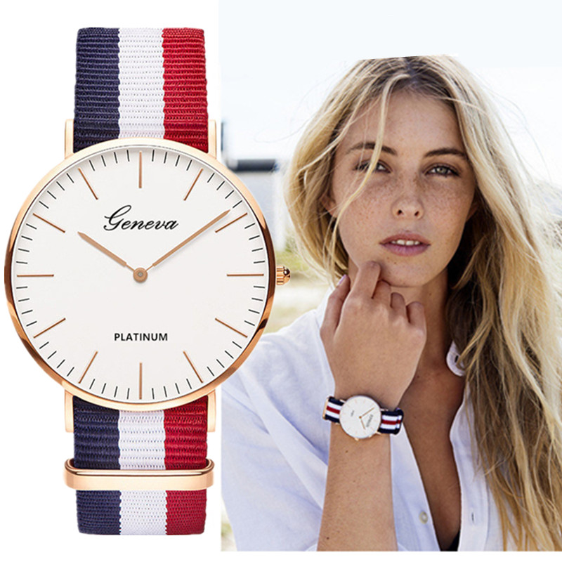 Classic Fashion Stripe Nylon B - Smartwatch Watches For Women Branded บทวิจารณ์และราคา