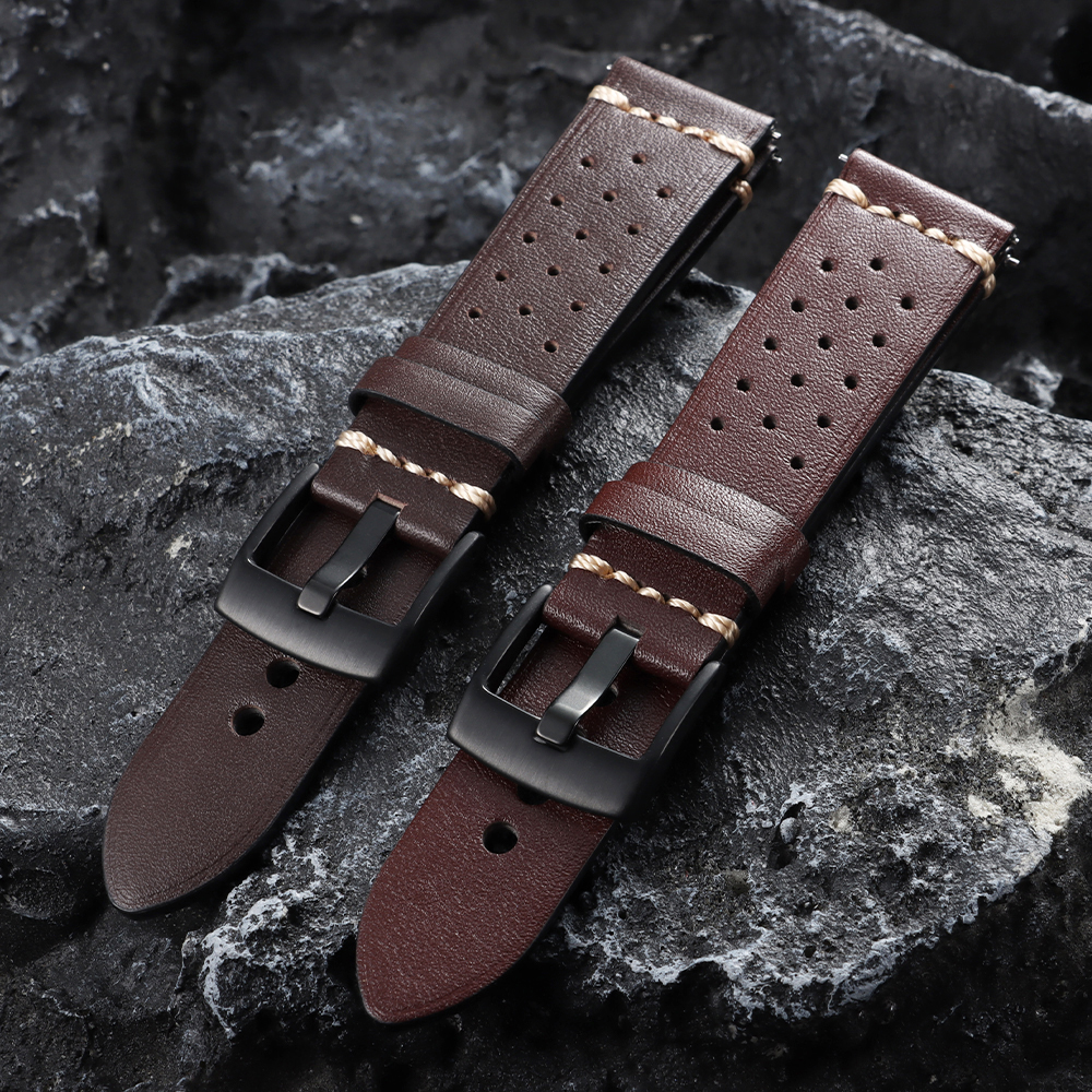 Vintage Cowhide Watch Strap 20 - Smartwatch Vintage Watches For Women บทวิจารณ์และราคา