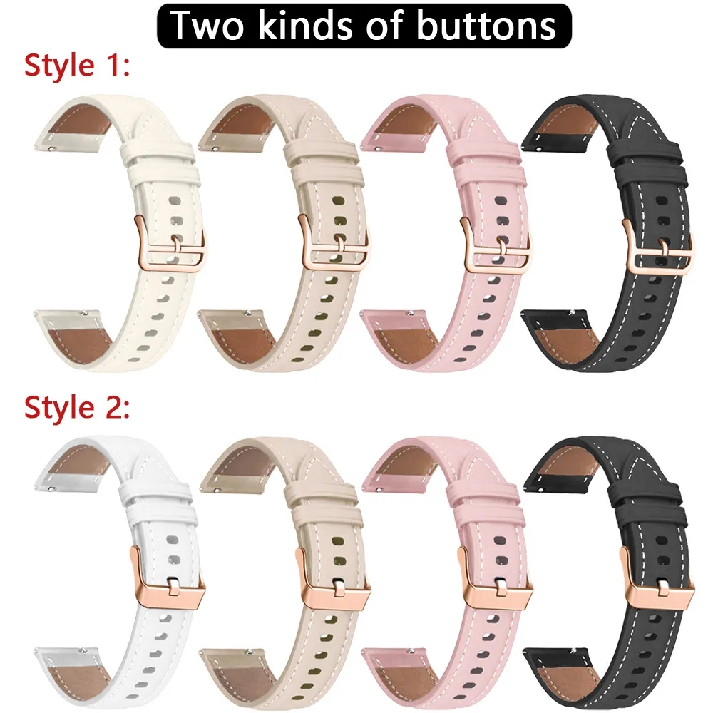Women Girl Leather Band 20mm F - Smartwatch Trending Watches For Women บทวิจารณ์และราคา