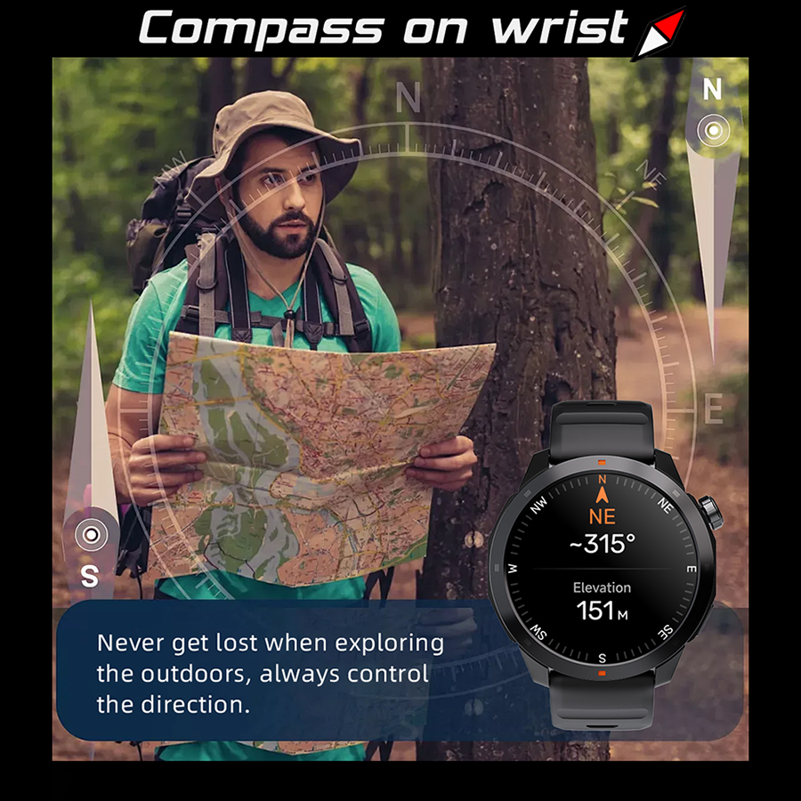 North Edge Men's 1.43 Inch IPS - Smartwatch Timex Watches For Men บทวิจารณ์และราคา
