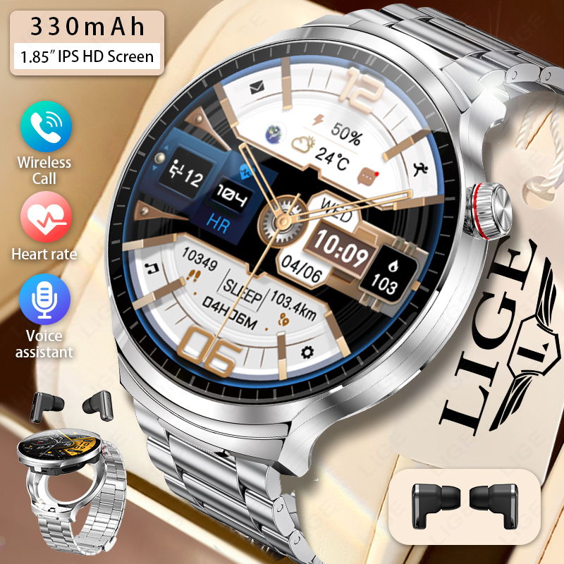 New Smart Watch Men TWS 2-in-1 - Smartwatch Noise Watches For Men บทวิจารณ์และราคา