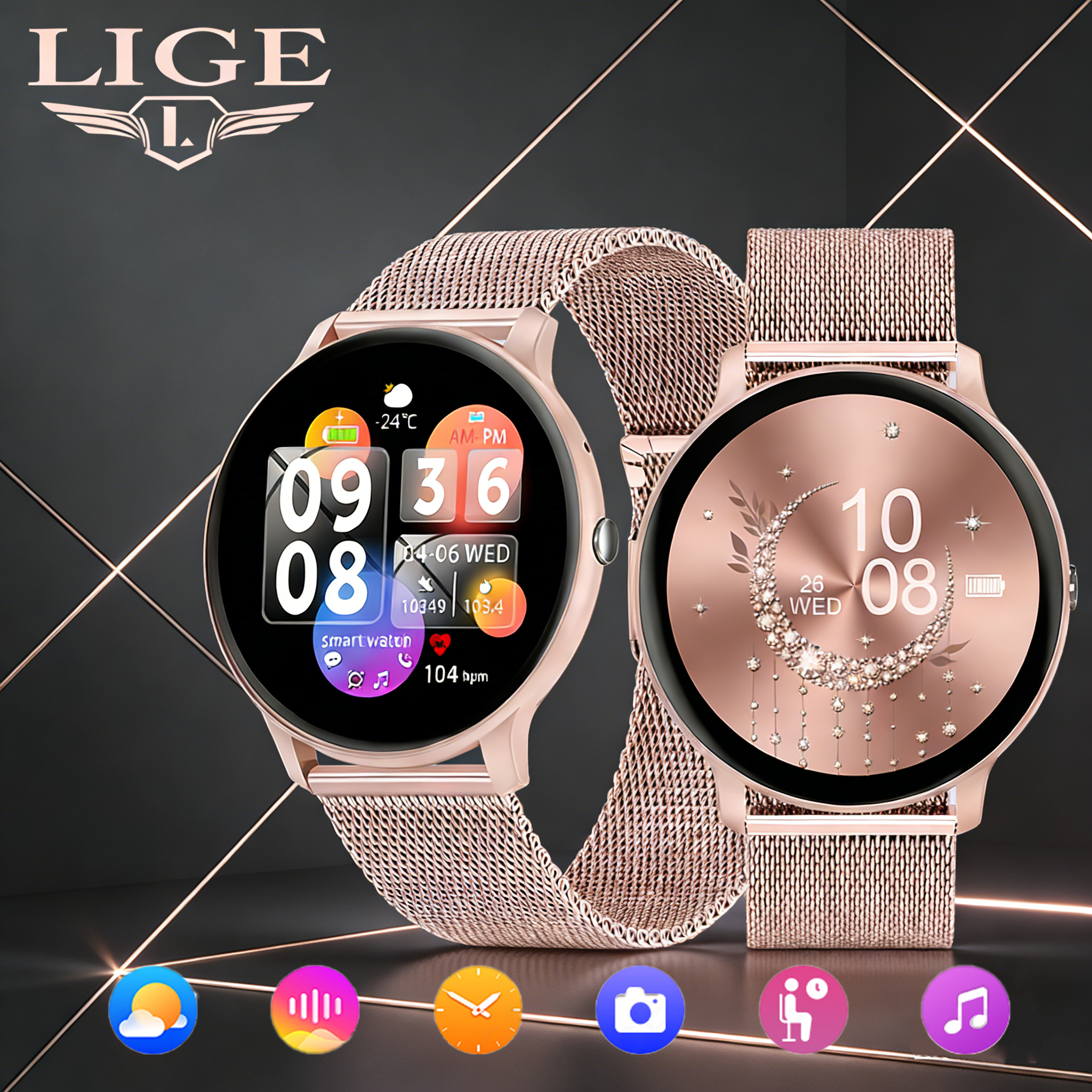 LIGE 2026 Sports Fitness Watch - Smartwatch Latest Watches For Women บทวิจารณ์และราคา