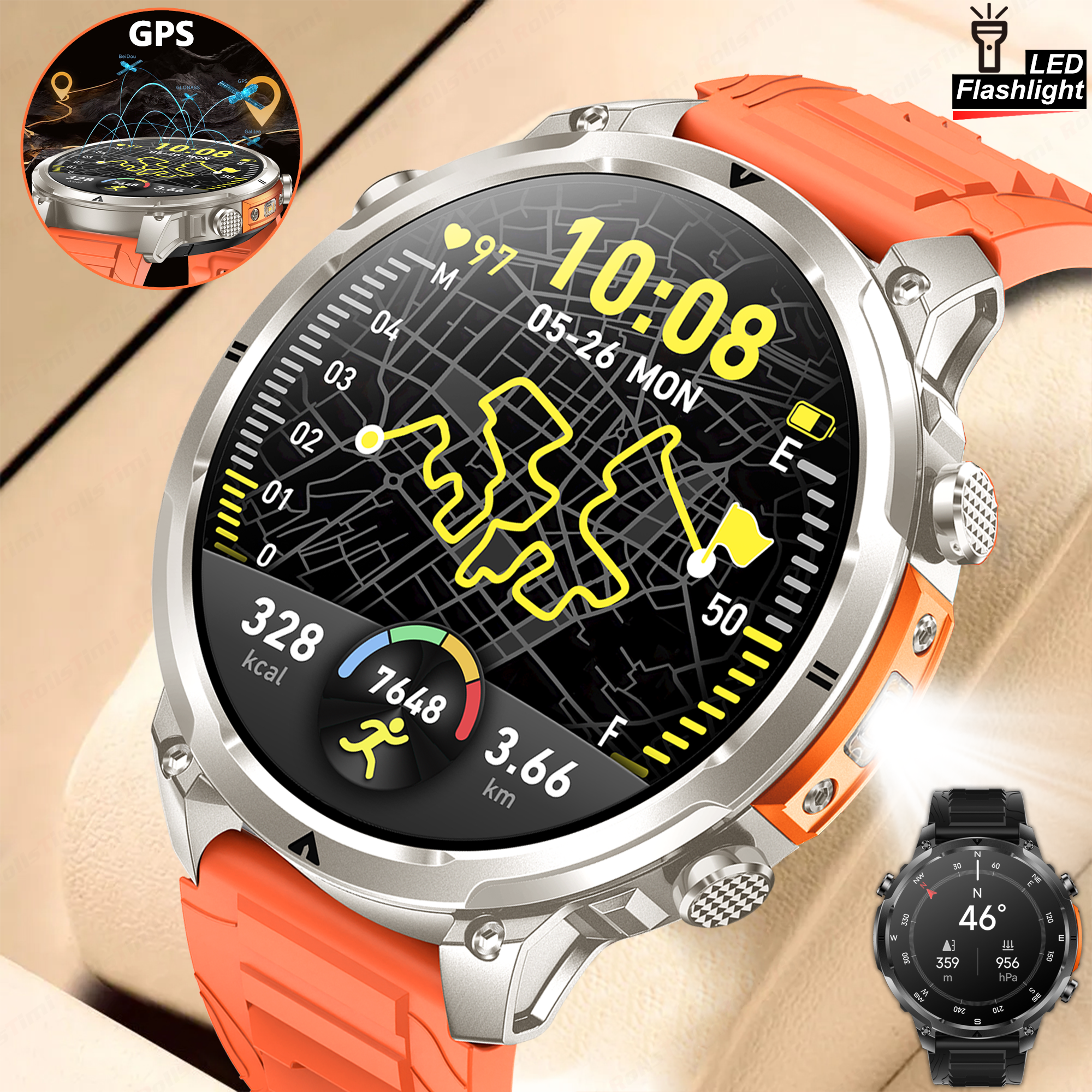 Outdoor GPS Sports Smart Watch - Smartwatch Digital Watches For Women บทวิจารณ์และราคา