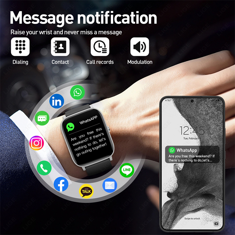 LIGE 1.85 Screen Smart Watch W - Smartwatch Latest Watches For Women บทวิจารณ์และราคา