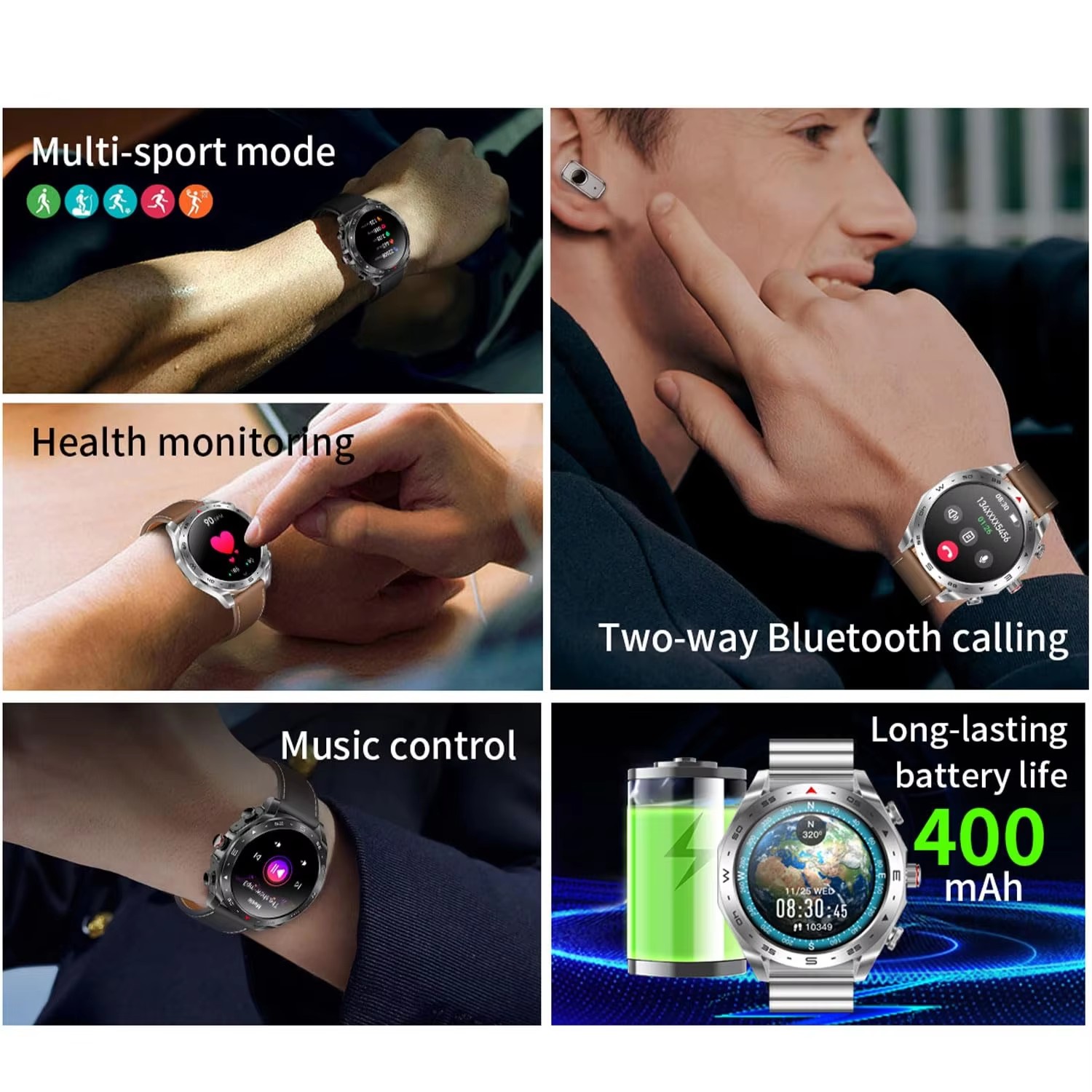 Business Smart Watch 2 in 1 TW - Smartwatch Noise Watches For Men บทวิจารณ์และราคา