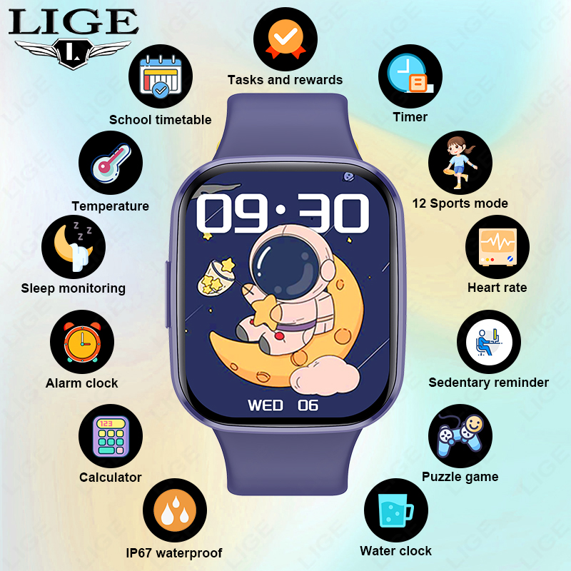 Lige Children Smart Watch Wome - Smartwatch Digital Watches For Girls บทวิจารณ์และราคา