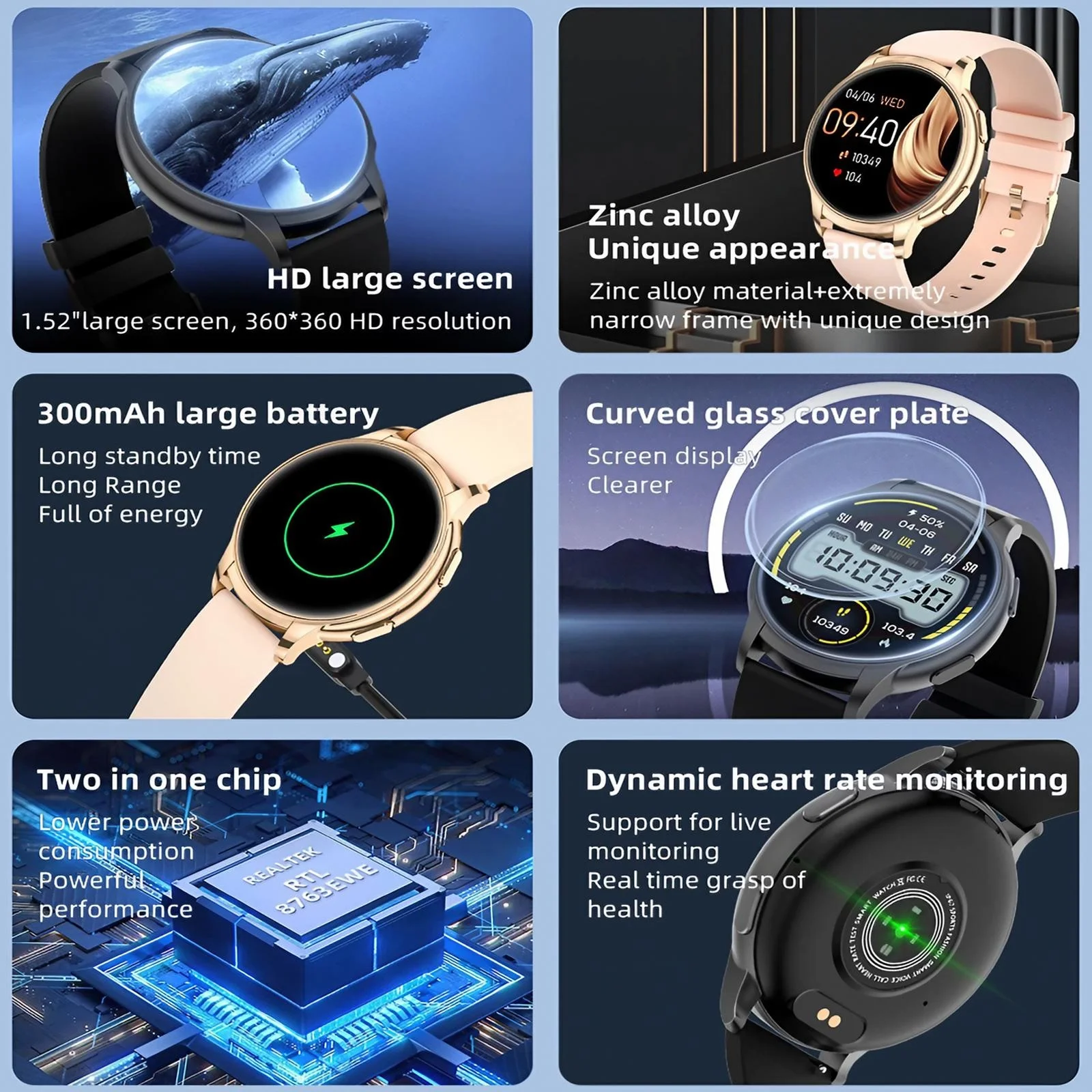 Women Smartwatch Waterproof He - Smartwatch Digital Watches For Women บทวิจารณ์และราคา