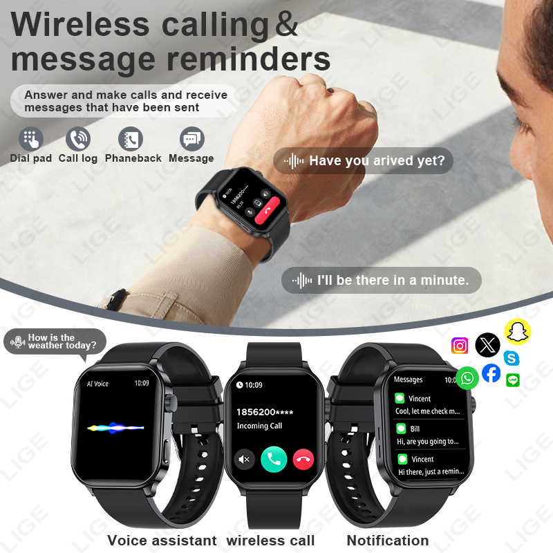 LIGE Original Brand Smart Watc - Smartwatch Watches For Women Branded บทวิจารณ์และราคา